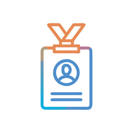 ID Badge Icon Vector for User Interface Websites and Mobile Applications