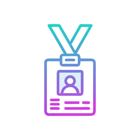 ID Badge Icon Vector for User Interface Websites and Mobile Applications