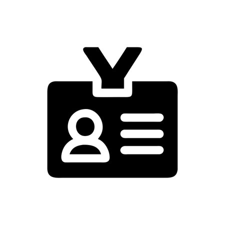 ID Badge Icon Vector for User Interface Websites and Mobile Applicationsのイラスト素材
