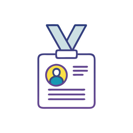 ID Badge Icon Vector for User Interface Websites and Mobile Applications