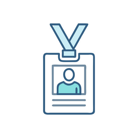 ID Badge Icon Vector for User Interface Websites and Mobile Applications