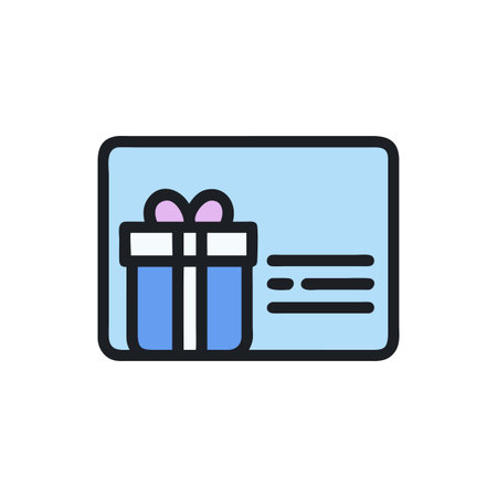 Gift Card Icon Vector for User Interface Websites and Mobile Applicationsのイラスト素材