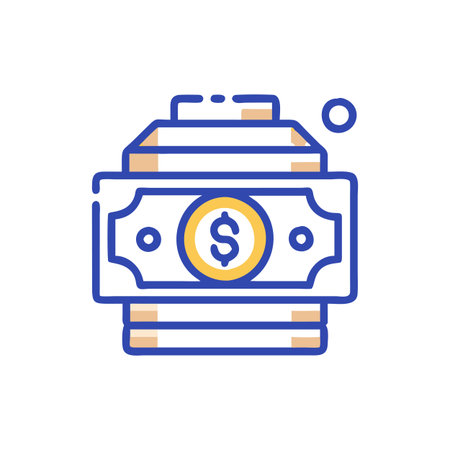 Money Stack Icon Vector for User Interface Websites and Mobile Applicationsのイラスト素材