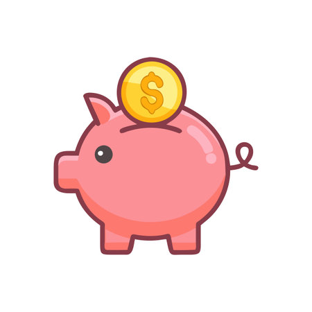 Piggy Bank Icon Vector for User Interface Websites and Mobile Applicationsのイラスト素材