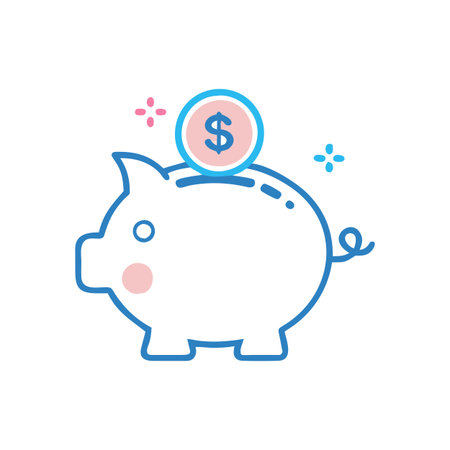 Piggy Bank Icon Vector for User Interface Websites and Mobile Applicationsのイラスト素材