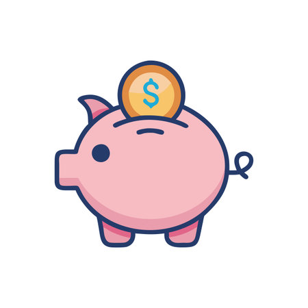 Piggy Bank Icon Vector for User Interface Websites and Mobile Applicationsのイラスト素材