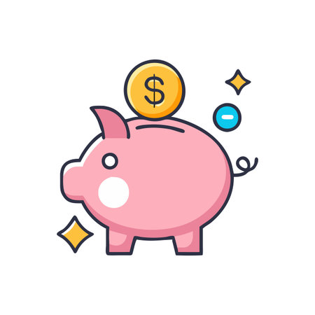 Piggy Bank Icon Vector for User Interface Websites and Mobile Applicationsのイラスト素材