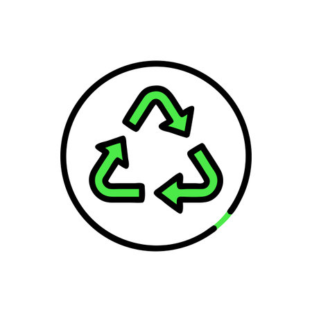 Recycle Symbol Icon Vector for User Interface Websites and Mobile Applicationsのイラスト素材