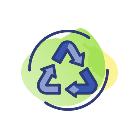 Recycle Symbol Icon Vector for User Interface Websites and Mobile Applicationsのイラスト素材