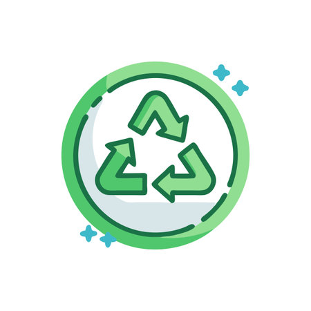 Recycle Symbol Icon Vector for User Interface Websites and Mobile Applicationsのイラスト素材