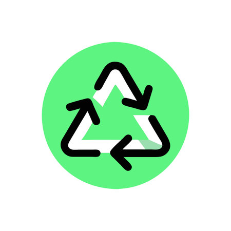 Recycle Symbol Icon Vector for User Interface Websites and Mobile Applications