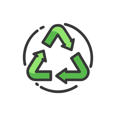 Recycle Symbol Icon Vector for User Interface Websites and Mobile Applicationsのイラスト素材