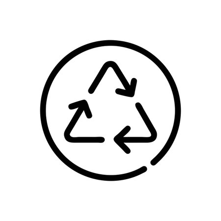 Recycle Symbol Icon Vector for User Interface Websites and Mobile Applicationsのイラスト素材