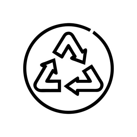 Recycle Symbol Icon Vector for User Interface Websites and Mobile Applicationsのイラスト素材