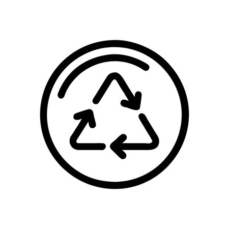 Recycle Symbol Icon Vector for User Interface Websites and Mobile Applicationsのイラスト素材