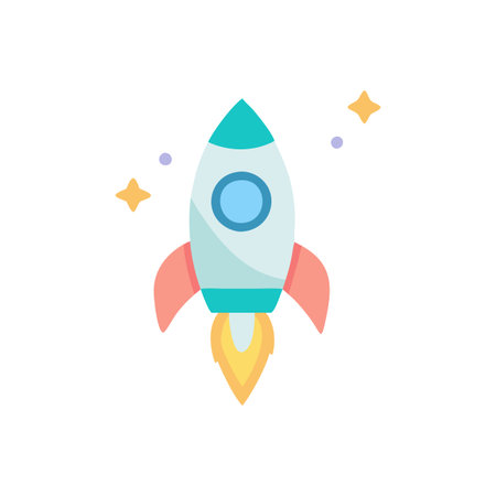 Rocket and Startup Icon Vector for User Interface Websites and Mobile Applicationsのイラスト素材