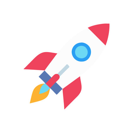 Rocket and Startup Icon Vector for User Interface Websites and Mobile Applications