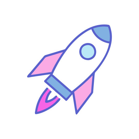 Rocket and Startup Icon Vector for User Interface Websites and Mobile Applicationsのイラスト素材