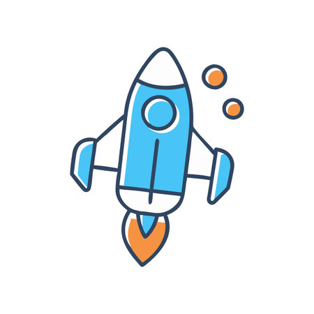 Rocket and Startup Icon Vector for User Interface Websites and Mobile Applications