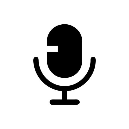 Speech Microphone Icon Vector for User Interface Websites and Mobile Applicationsのイラスト素材