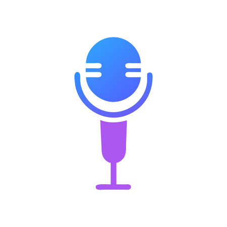 Speech Microphone Icon Vector for User Interface Websites and Mobile Applicationsのイラスト素材