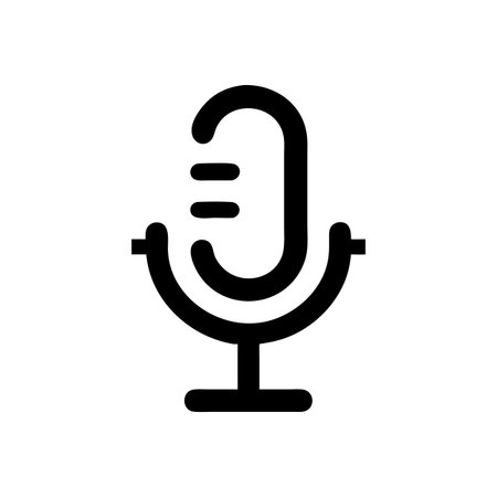 Speech Microphone Icon Vector for User Interface Websites and Mobile Applicationsのイラスト素材