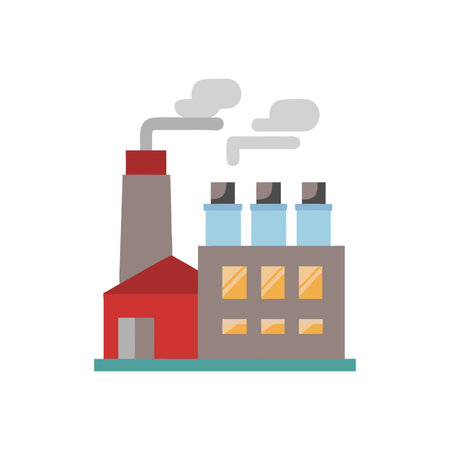 Factory Icon Vector for User Interface Websites and Mobile Applicationsのイラスト素材