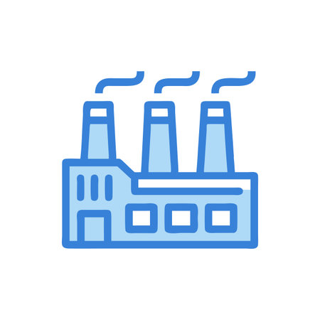 Factory Icon Vector for User Interface Websites and Mobile Applicationsのイラスト素材
