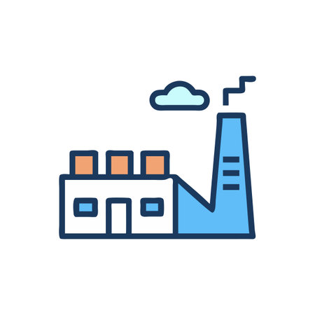 Factory Icon Vector for User Interface Websites and Mobile Applicationsのイラスト素材