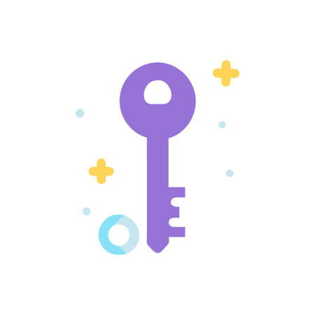 Key Icon Vector for User Interface Websites and Mobile Applicationsのイラスト素材