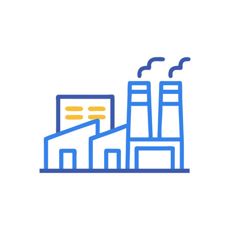 Factory Icon Vector for User Interface Websites and Mobile Applicationsのイラスト素材