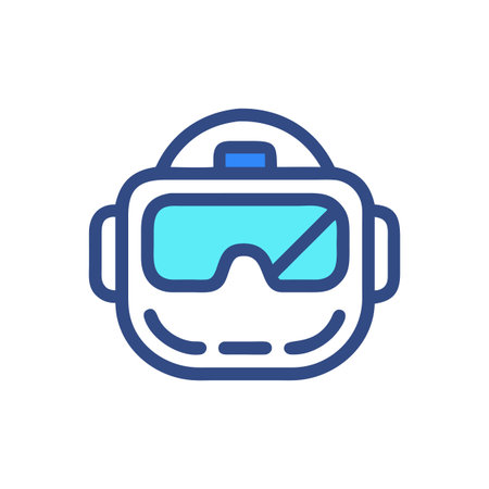 Virtual Reality VR Headset Icon Icon Vector for User Interface Websites and Mobile Applicationsのイラスト素材