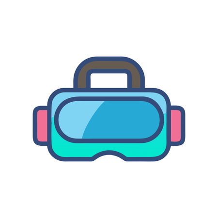 Virtual Reality VR Headset Icon Icon Vector for User Interface Websites and Mobile Applicationsのイラスト素材