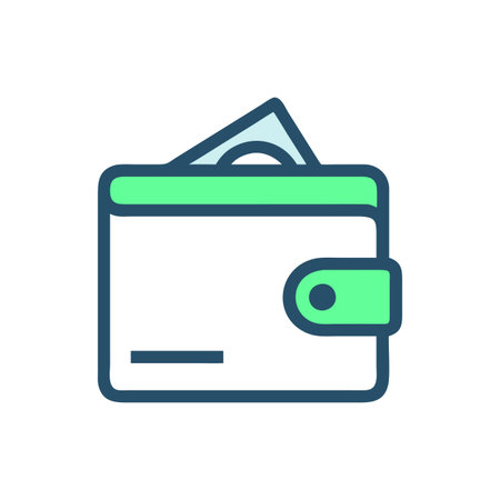 Wallet Icon Vector for User Interface Websites and Mobile Applications