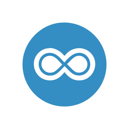 Infinity Symbol Icon Vector for User Interface Websites and Mobile Applicationsのイラスト素材