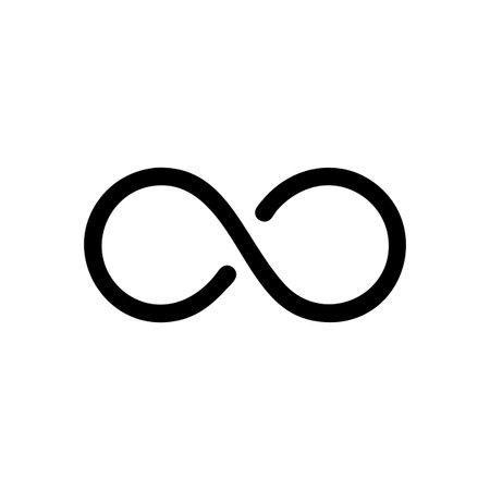 Infinity Symbol Icon Vector for User Interface Websites and Mobile Applications