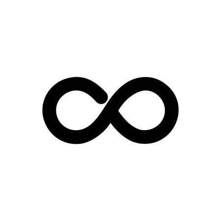 Infinity Symbol Icon Vector for User Interface Websites and Mobile Applicationsのイラスト素材