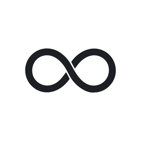 Infinity Symbol Icon Vector for User Interface Websites and Mobile Applications