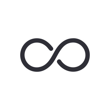 Infinity Symbol Icon Vector for User Interface Websites and Mobile Applications