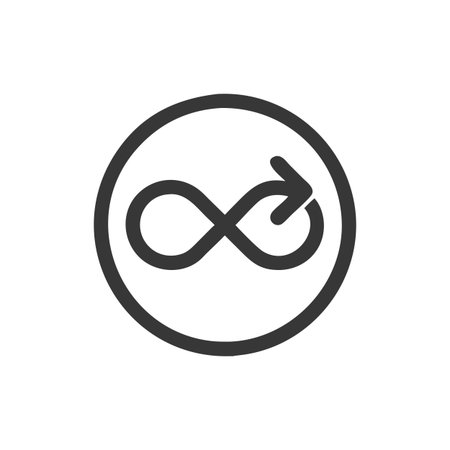Infinity Symbol Icon Vector for User Interface Websites and Mobile Applications