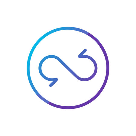 Infinity Symbol Icon Vector for User Interface Websites and Mobile Applications