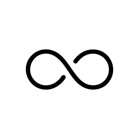 Infinity Symbol Icon Vector for User Interface Websites and Mobile Applications