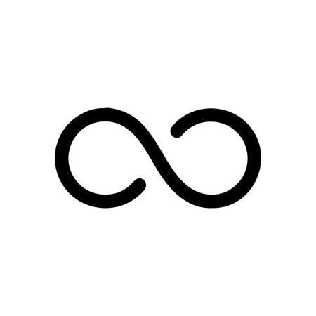 Infinity Symbol Icon Vector for User Interface Websites and Mobile Applications