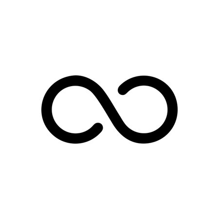 Infinity Symbol Icon Vector for User Interface Websites and Mobile Applications
