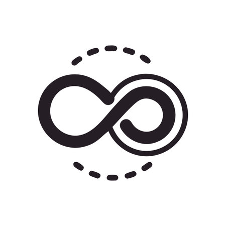 Infinity Symbol Icon Vector for User Interface Websites and Mobile Applications
