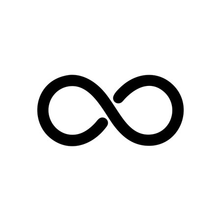 Infinity Symbol Icon Vector for User Interface Websites and Mobile Applications