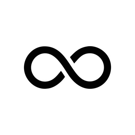 Infinity Symbol Icon Vector for User Interface Websites and Mobile Applicationsのイラスト素材