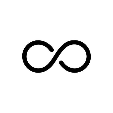 Infinity Symbol Icon Vector for User Interface Websites and Mobile Applications