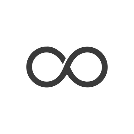 Infinity Symbol Icon Vector for User Interface Websites and Mobile Applications