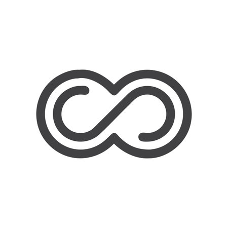 Infinity Symbol Icon Vector for User Interface Websites and Mobile Applicationsのイラスト素材